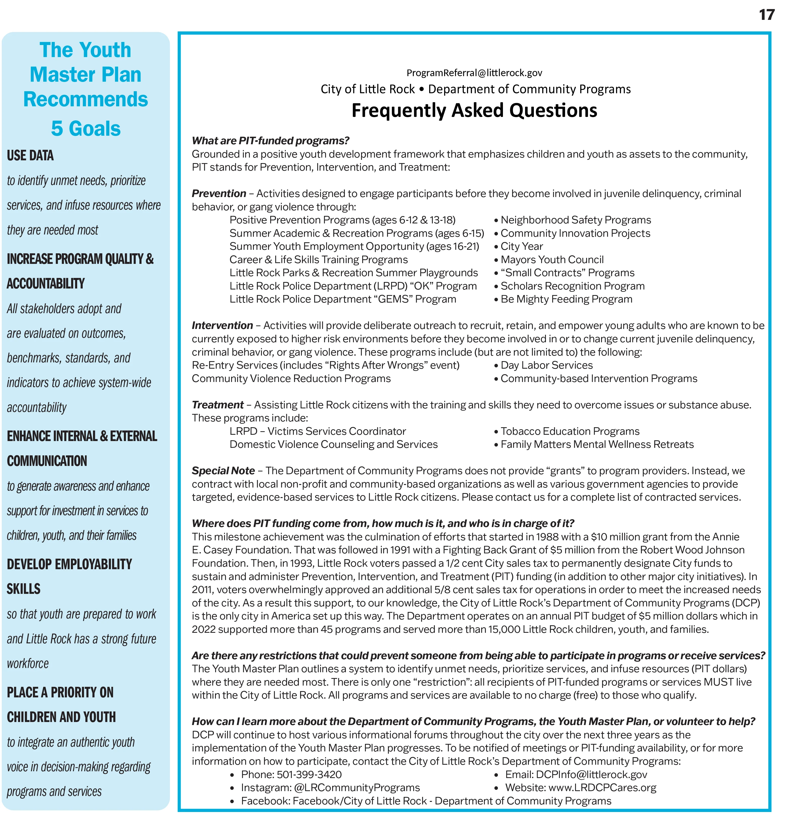 City of Little Rock – Dept of Community Programs p.2